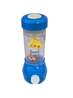 Milton Bradley Wee Waterfuls Retro Handheld Water Game Blue Submarine Tomy 1980s